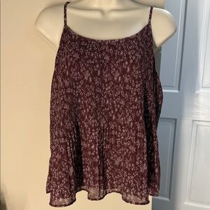 Abercrombie & Fitch floral pleated tank top